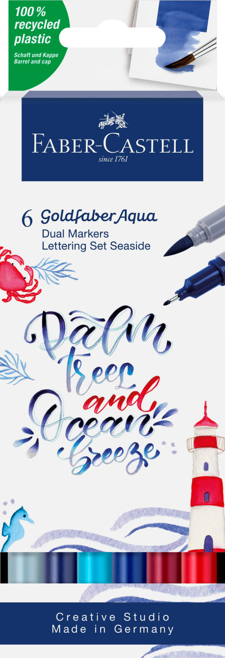 MARKER SOLUBIL 2 CAPETE SET 6 LETTERING GOLDFABER FABER-CASTELL MARKER SOLUBIL 2 CAPETE SET 6 LETTERING GOLDFABER FABER-CASTELL
